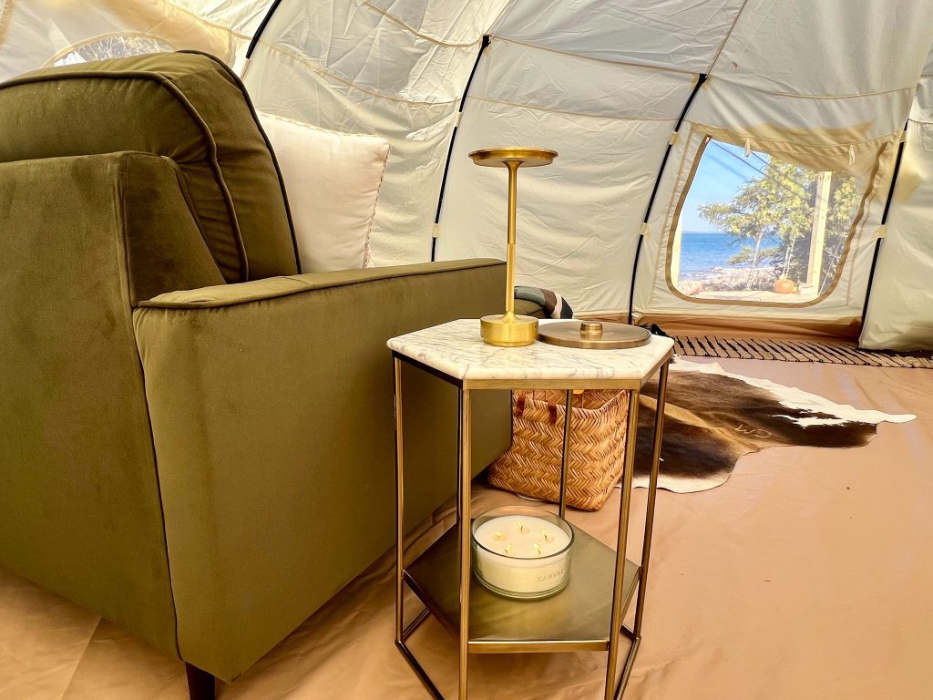 Upscale camping in Michigan